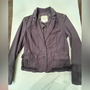 ANTHROPOLOGIE  (HEI HEI BY ANTHROP). GRAY W/GRAY AND BLACK INSET ON BACK. SZ 4